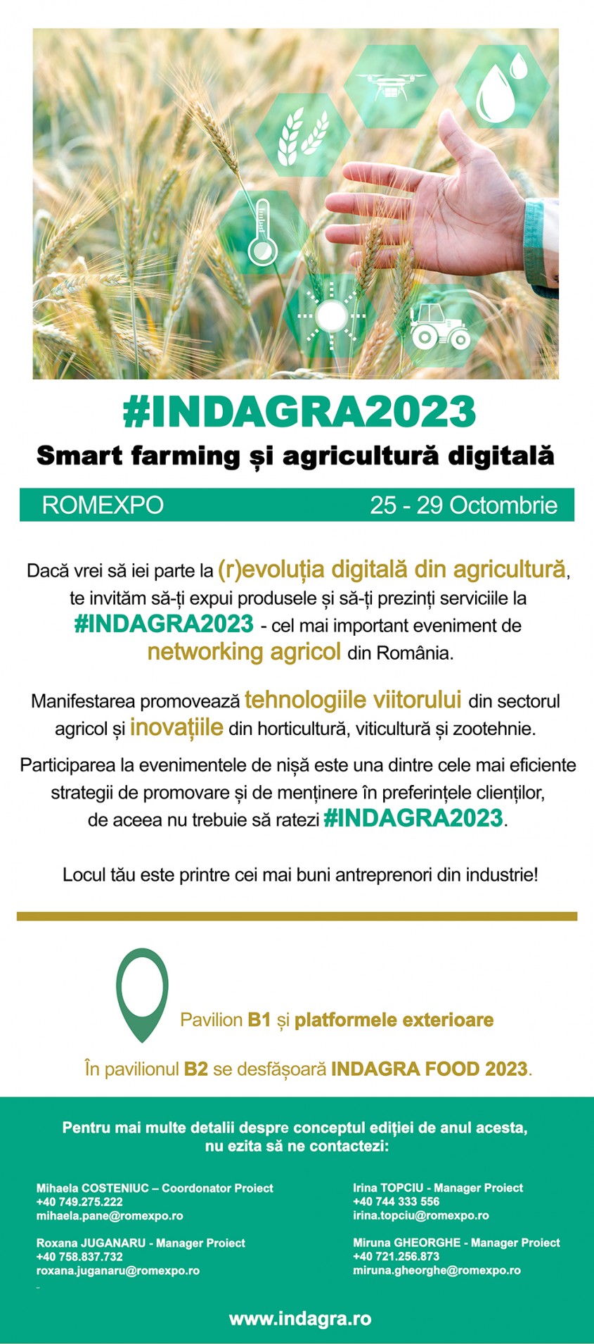 #INDAGRA2023. Smart farming și agricultură digitală 