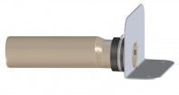 Receptor pentru atic cu guler de PVC si racord de evacuare din PP - HL68P.0