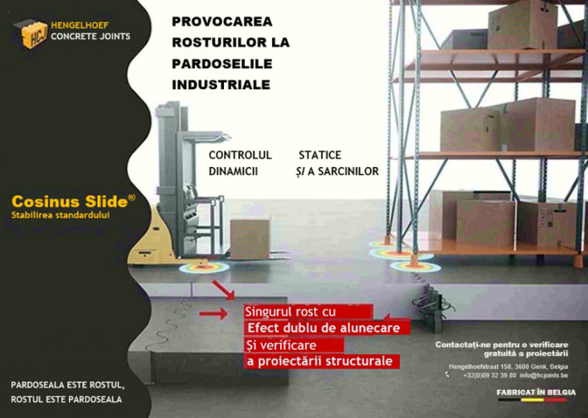 Proiectarea, construirea și utilizarea rosturilor la pardoselile industriale din beton