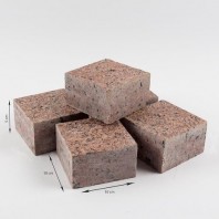 Piatra Cubica Granit Maple Red Fatetata 4 laterale 10 x 10 x 5 cm - PC-4417