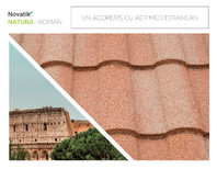 Țigle metalice cu acoperire de rocă vulcanică Novatik NATURA | ROMAN 