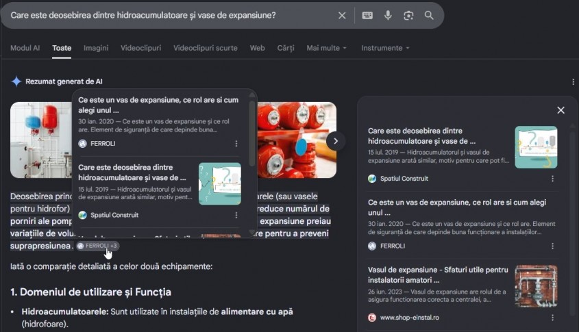 Cum utilizează Google AI Overview conținutul publicat în mediul editorial de construcții