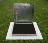 Capac tablă striată Sistem SA3-RI - Capac acces metalic circulabil din tablă striată cu deschidere asistată