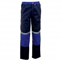 Pantalon talie PLUTO-PT bleumarin/albastru material-bumbac 