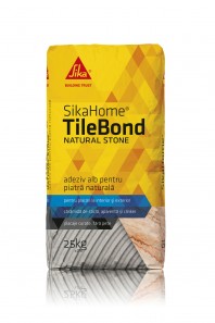SIKAHOME® TILEBOND NATURAL STONE - Adeziv pentru piatra naturala pe baza de ciment alb pentru placaje