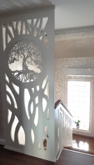 Balustradă ornamentală realizată din material MDF pentru o locuință din Bistrița-Năsăud