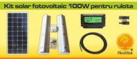 Kit solar fotovoltaic 100 W pentru rulota - KIT100W12VRUL