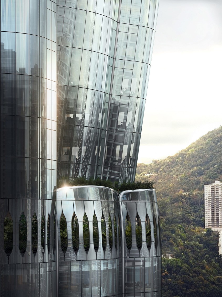 Un zgârie-nori marca Zaha Hadid Architects ca un boboc pe cale să se deschidă