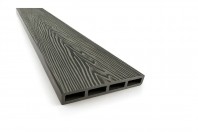 Placă de gard 3D din compozit de lemn și plastic WPC culoare gri inchis 150 x