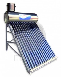 Kit solar nepresurizat compact cu boiler inox 100 litri si 10 tuburi vidate - ITechSol® ITS1800