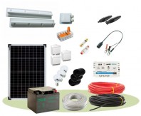Kit solar fotovoltaic 50W pentru iluminat 12V
