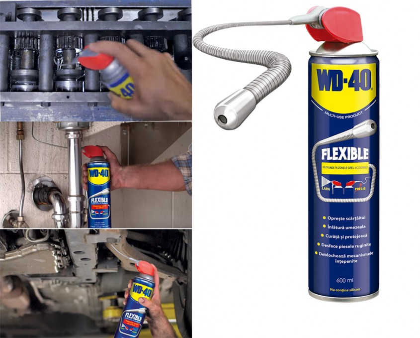 WD-40 FLEXIBLE - spray-ul care pătrunde unde niciun alt produs nu a ajuns