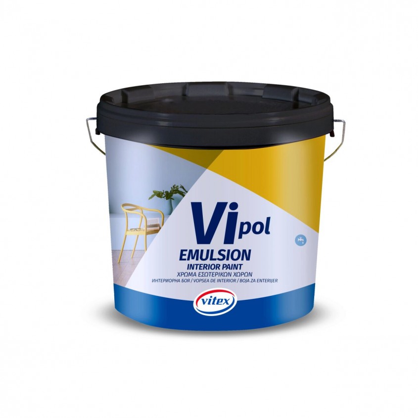 Vopsea lavabilă pentru tavane, VITEX VIPOL, alba, 3 L.jpg