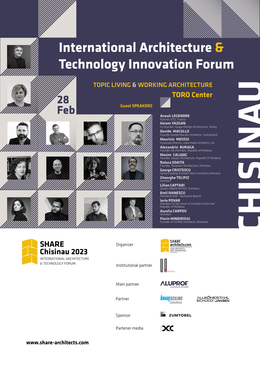 Invitație la SHARE Chișinău 2023, International Architecture and Technology Innovation Forum