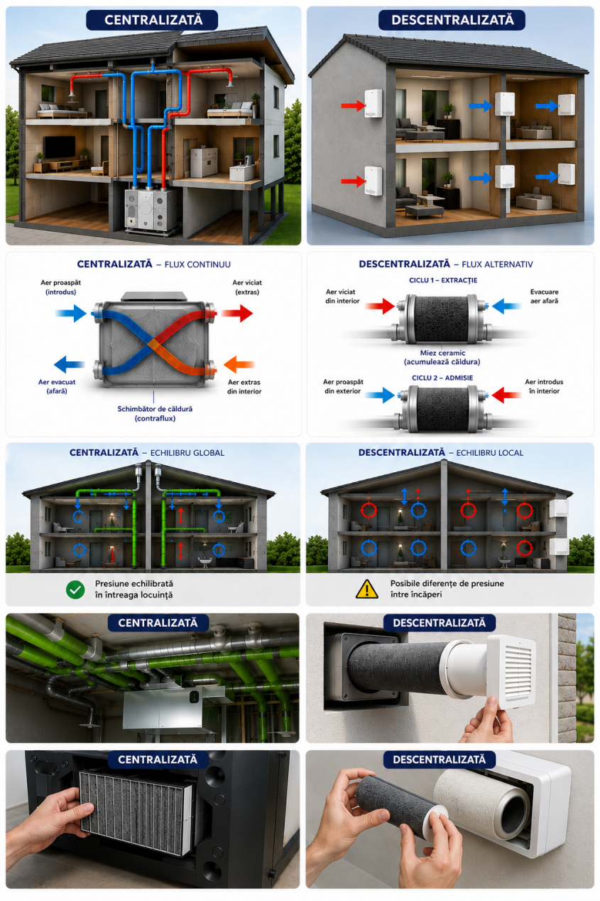 Ventilație descentralizată vs centralizată: ce alegi pentru apartament sau casă?