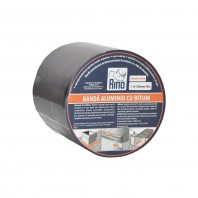 Bandă de etanșare din aluminiu cu bitum RINO, 1mmx150mmx10m, maro - Cod: 514361