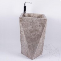 Chiuveta Tao Leros - Marmura Tundra Grey, 45 x 82 cm
