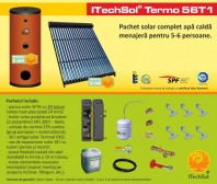 Pachet solar (kit) complet apa calda menajera pentru 5-6 persoane - ITechSol® Termo 56T1