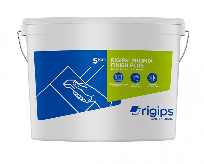 Lansare produs nou –  Rigips® PROMIX FINISH PLUS – Glet de finisare gata preparat