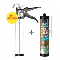 Set promo You Can Stick adeziv MS polimer pentru lemn 435g + pistol - Cod: 491387