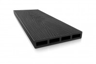 Placa gard 3D WPC Negru, Dimensiune 120x2000mm/4000mm, Grosime 21mm, 60-501