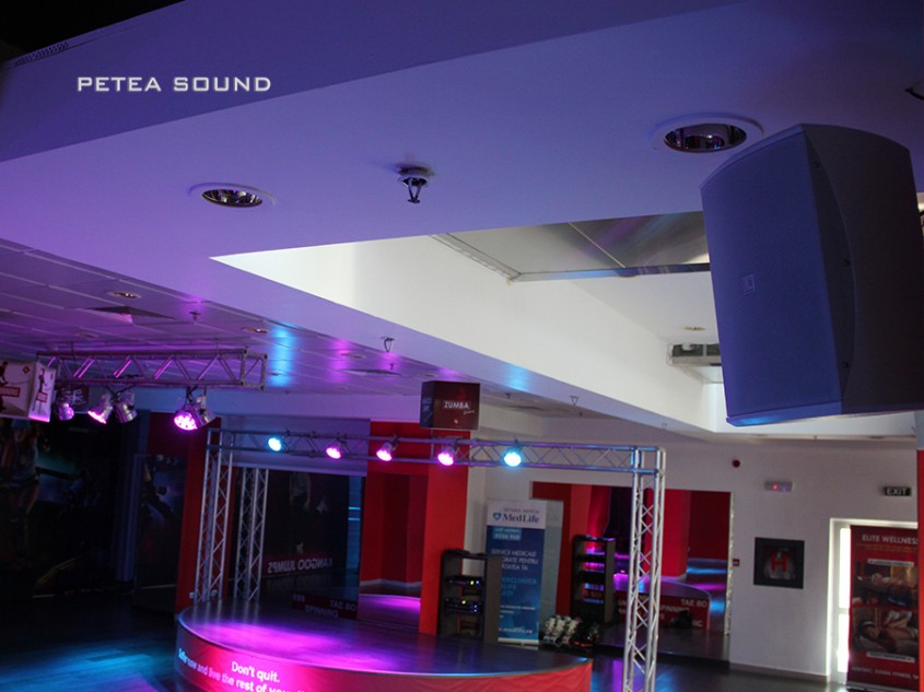 Sunet și lumini pentru sală fitness la EliteGym Galați - Proiect Petea Sound