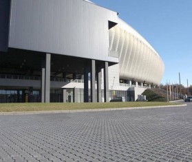 Amenajarea Stadionului Cluj Arena, din Cluj-Napoca, cu produse furnizate de Elis Pavaje
