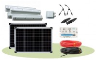 Kit solar fotovoltaic 100W (2x50) pentru rulota - cu doua panouri soalre fotovoltaice monocristaline de 50W
