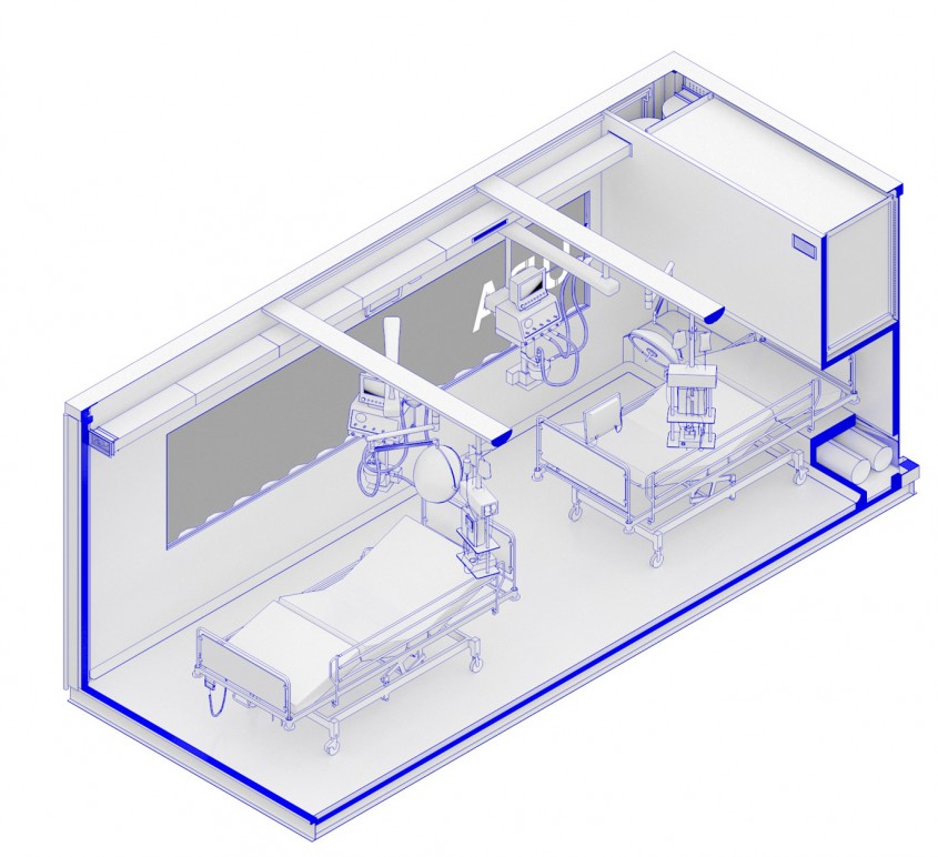 Unităţi de terapie intensivă din containere maritime, proiectate de doi arhitecţi italieni