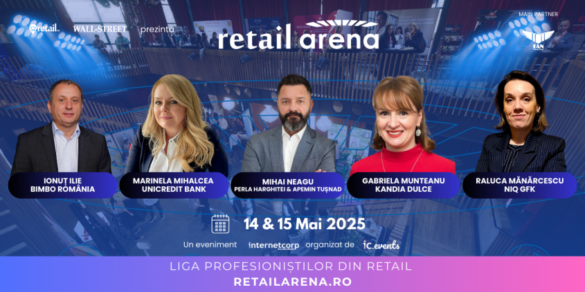 retailArena 2025: Viitorul retailului se modelează pe 14 & 15 mai, în București.
