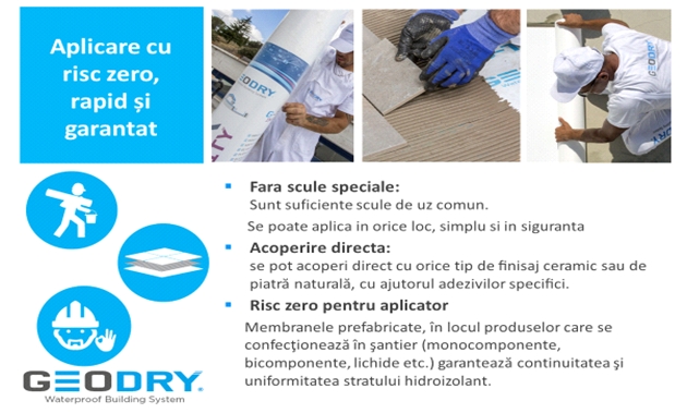 Scapă de grija infiltraţiilor cu membranele G-TEX din FPO/TPO de la GEODRY