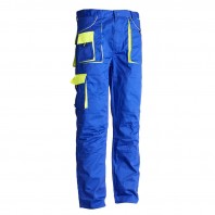 Pantalon talie ELITE albastru/verde material-bumbac/poliester 