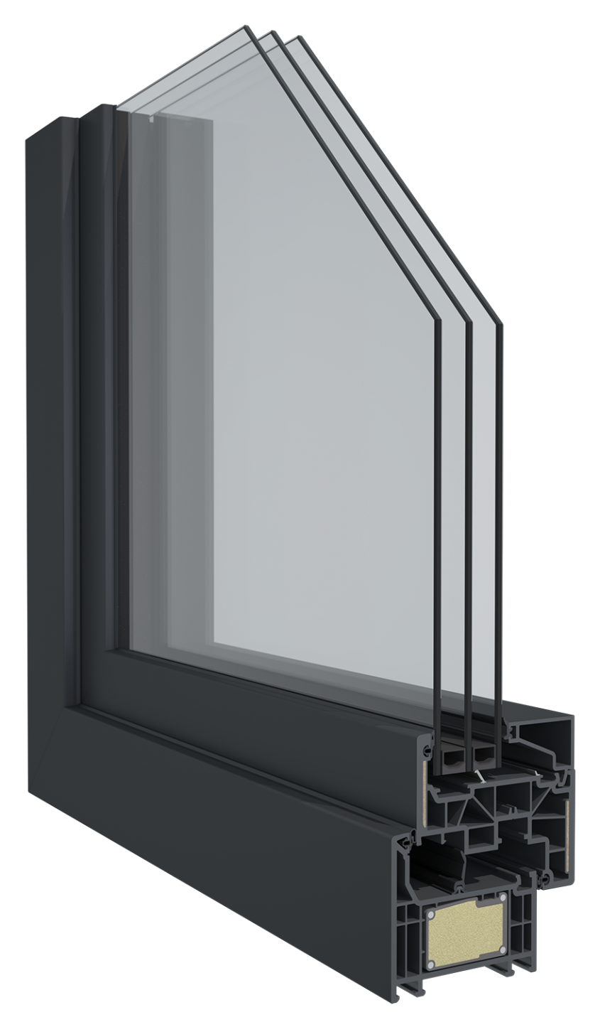 22 - Window - ELEGANT ThermoFibra Infinity 76 X - 3D Model
