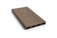 Placa gard tip scandura din WPC lemn compozit, 150&times;20.6mm, textura lemn maro, 23-500