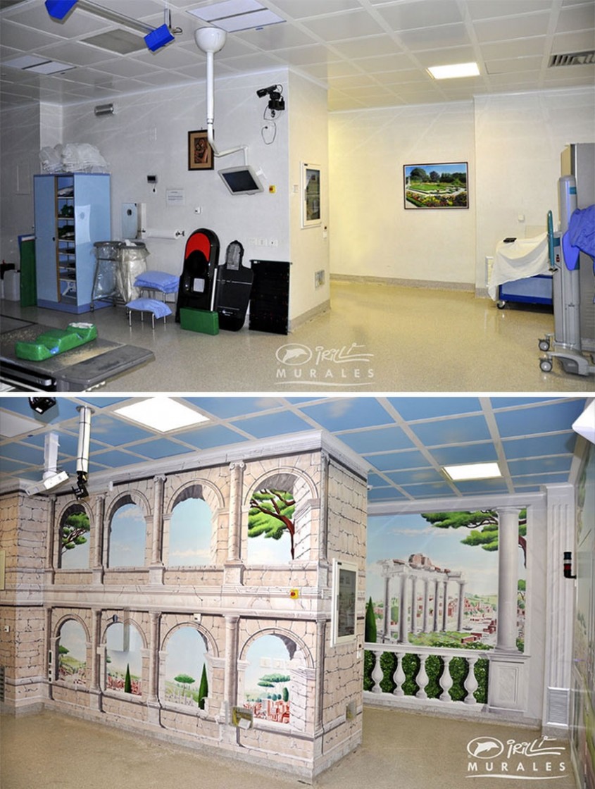 Un artist transformă spitalele în tărâmuri magice pentru copii