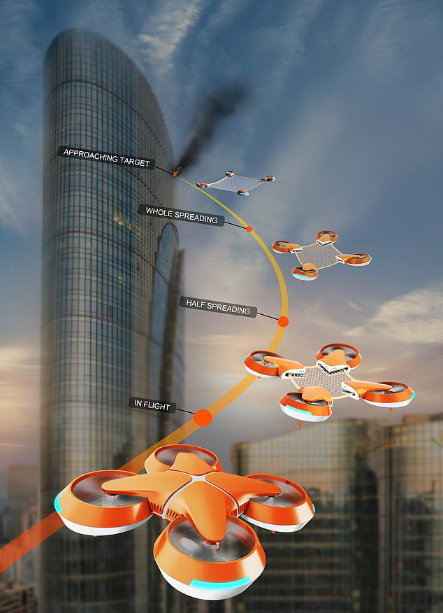 O dronă autonomă care se transformă în plasă ar putea salva vieți 