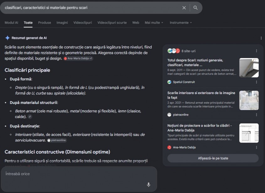 Cum utilizează Google AI Overview conținutul publicat în mediul editorial de construcții