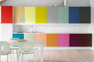 Cele mai colorate și creative dulapuri de bucătărie