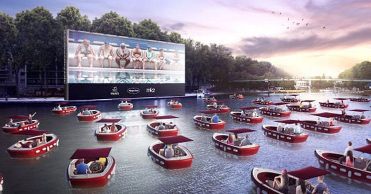 Un cinematograf plutitor la care mergi cu barca, pe Sena în această vară
