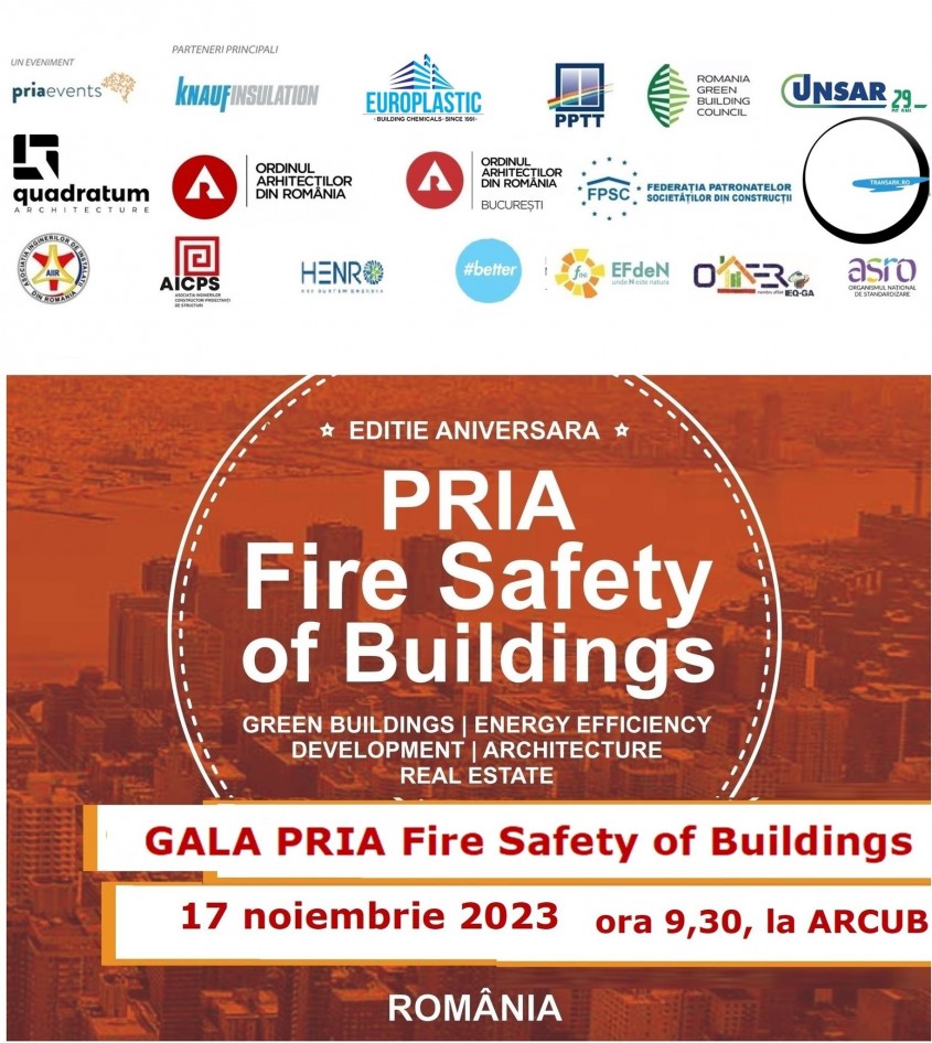 Despre siguranța clădirilor la incendiu și eficiența energetică, la PRIA Fire Safety of Buildings Conference 