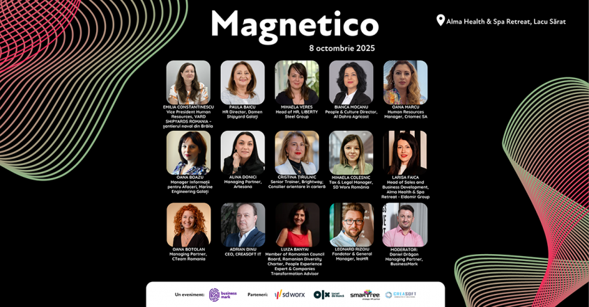 14 profesioniști explorează magnetismul brandurilor de angajator într-o piață a talentelor competitivă la prima ediție Magnetico