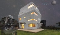 Casa cu arhitectura futurista si interioare vesele