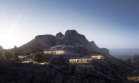 Un hotel construit în stâncă oferă privelişti magnifice asupra peisajului deşertic Desert Rock este parte a