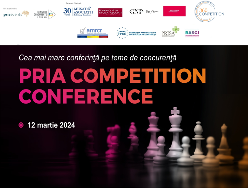 PRIAevents și Consiliul Concurenței România vă invită la Pria Competition Conference,12 martie 2024