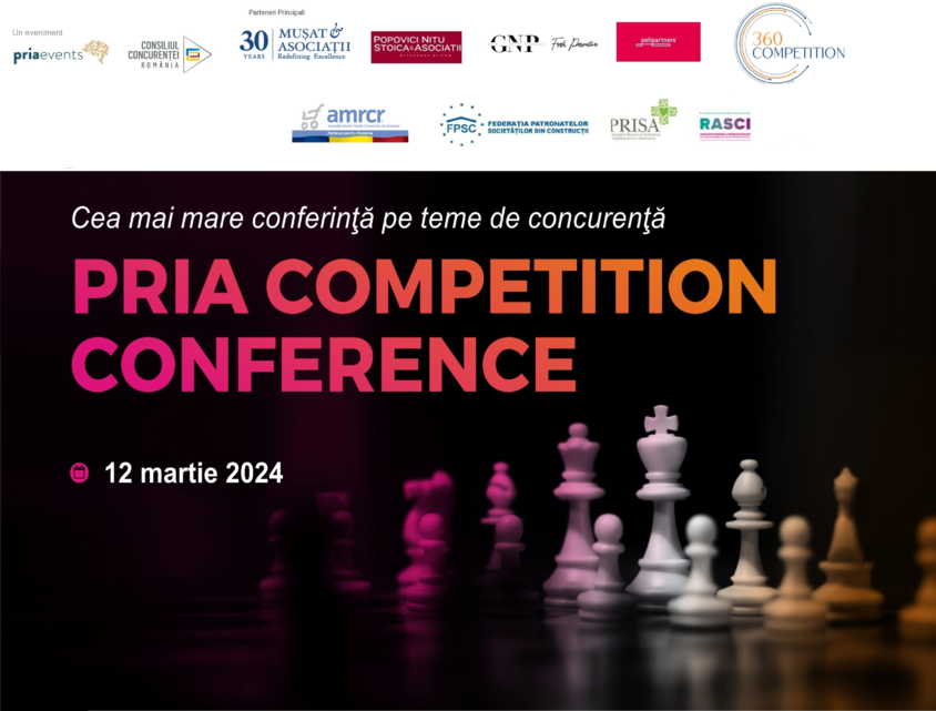 PRIAevents și Consiliul Concurenței România vă invită la Pria Competition Conference,12 martie 2024 