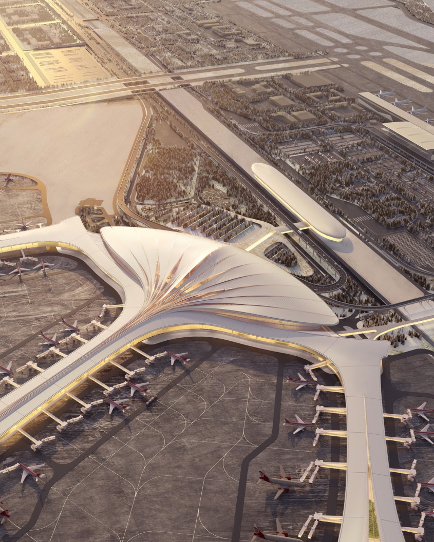 Când aeroportul este o atracție în sine: Un nou terminal spectaculos este construit în China