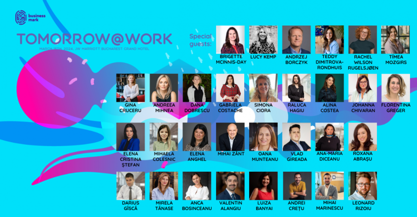 Experți internaționali și profesioniști locali dezbat cum va arăta viitorul muncii, la „Tomorrow@work”