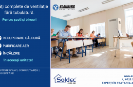 Sistem complet de ventilație cu recuperare de căldură, fără tubulatură!