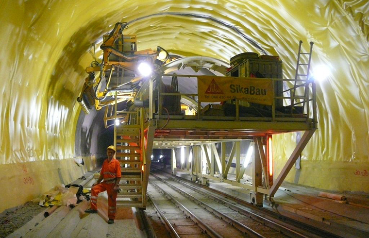 Tehnologii revolutionare Sika - tunelul feroviar Gotthard (Gotthard Base Tunnel - GBT), Elvetia