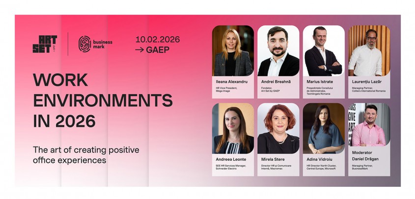 Pe 10 februarie 2026 arta &icirc;nt&acirc;lnește leadership-ul &bdquo;Work Environments in 2026&rdquo; conferința imersivă pentru comunitatea de